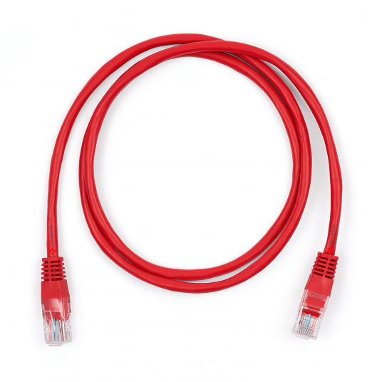 PATCH CORD U/UTP kat.5e 0,5m - CZERWONY -zdjęcie numer 2