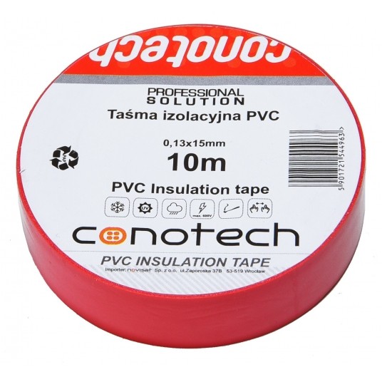 TAŚMA PVC CZERWONA 10m -zdjęcie numer 1