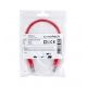 PATCH CORD U/UTP kat.5e 0,25m CZERWONY -zdjęcie numer 3