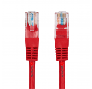 PATCH CORD U/UTP kat.5e 1m - CZERWONY